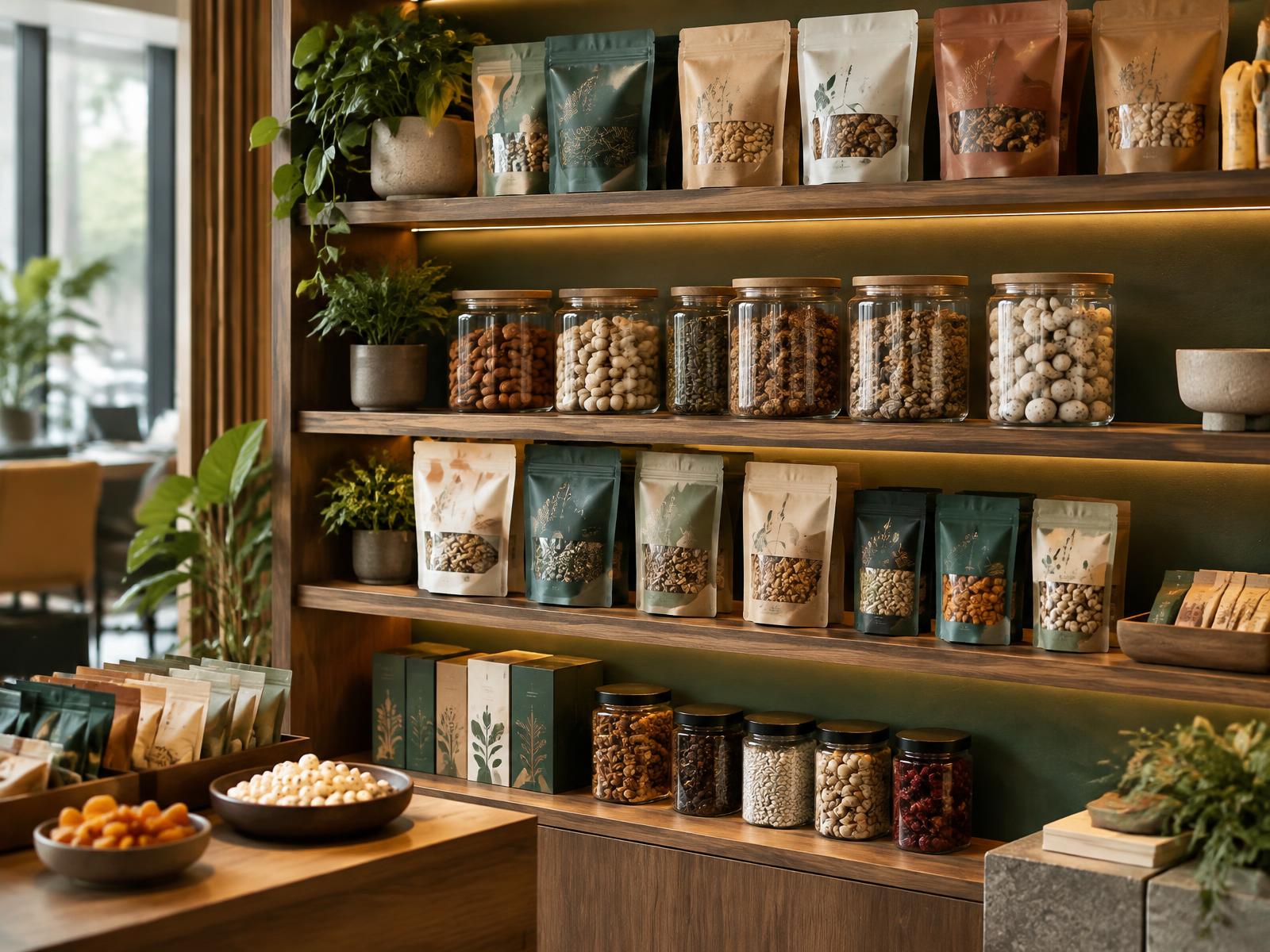 A thoughtfully curated shelf of better-for-you foods